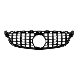 Griglia GT nera lucida per C63 Mercedes Classe C W205 berlina, S205 station wagon 2014-2020, senza telecamera apertura