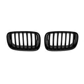 Nero lucido Griglie a doppio rene per BMW X5 E70 2007-2013, X6 E71 2008-2013