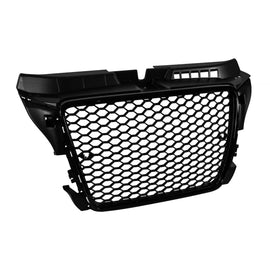 Nero lucido griglia stile RS per Audi A3 hatchback, Sportback, cabriolet 2009-2012 con Sensore di parcheggio aperture