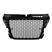 Nero lucido griglia stile RS per Audi A3 hatchback, Sportback, cabriolet 2009-2012 con Sensore di parcheggio aperture