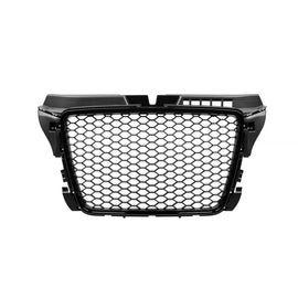 Nero lucido griglia stile RS per Audi A3 hatchback, Sportback, cabriolet 2009-2012 senza Sensore di parcheggio fori