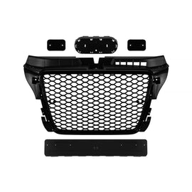 Nero lucido griglia stile RS per Audi A3 hatchback, Sportback, cabriolet 2009-2012 con Sensore di parcheggio aperture