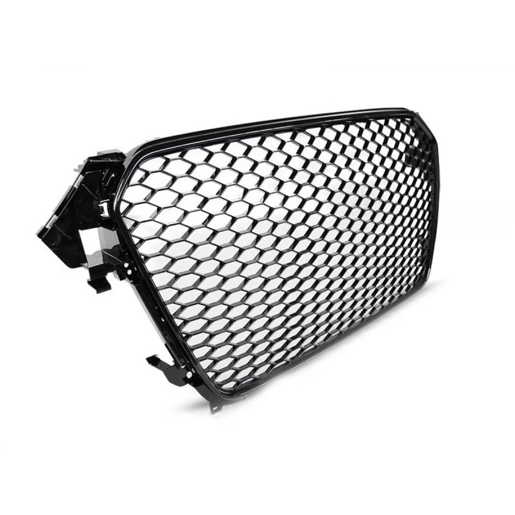 Nero lucido griglia stile RS per Audi A4 B8 berlina, wagon 2011-2015 con Sensore di parcheggio aperture