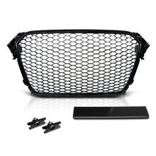 Carica l'immagine nel visualizzatore di Gallery, Nero lucido griglia stile RS per Audi A4 B8 berlina, wagon 2011-2015 con Sensore di parcheggio aperture