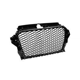 Griglia Audi A3 2013-2016 stile RS3 nera lucida senza PDC – vista 2