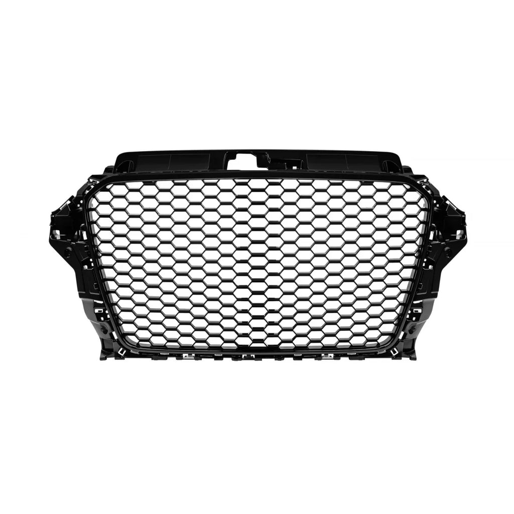 Griglia Audi A3 2013-2016 stile RS3 nera lucida senza PDC – vista 1