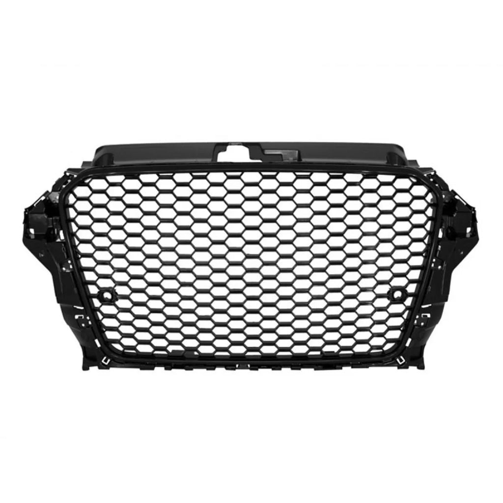 Griglia Audi A3 2013-2016 stile RS3 nera lucida con PDC – vista 1