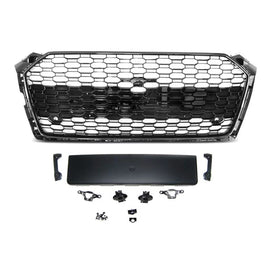 Griglia Audi A5 F5 2016-2019 stile RS5 nera con predisposizione telecamera e PDC