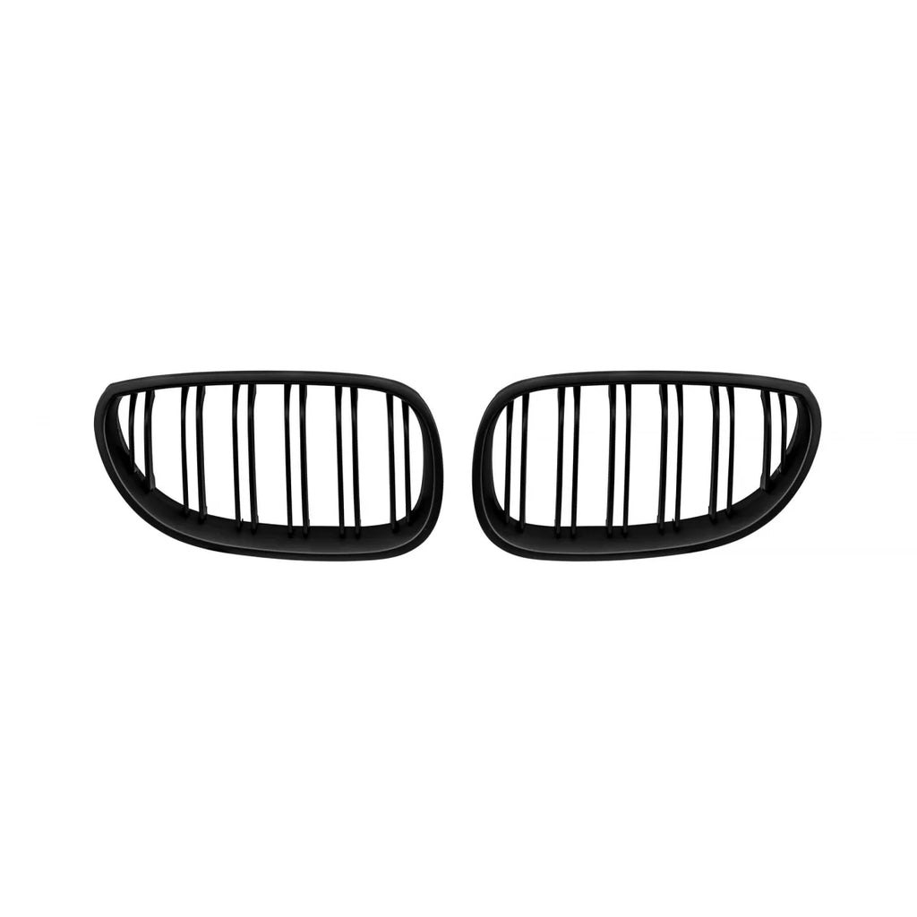 Nero opaco Griglie stile M5 a doppio rene per BMW Serie 5 E60 berlina, E61 Touring 2004-2010