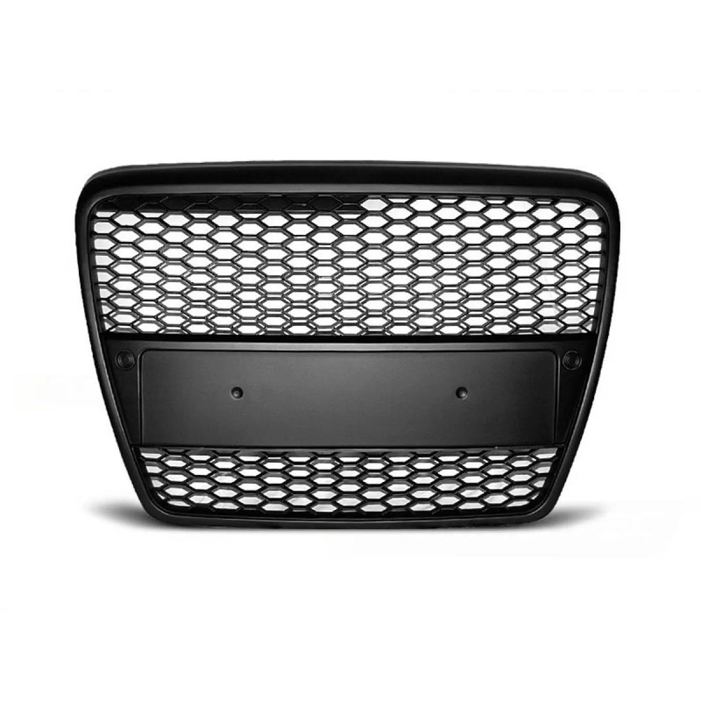 Nero opaco griglia stile RS per Audi A6 C6 berlina, wagon 2004-2008 con PDC