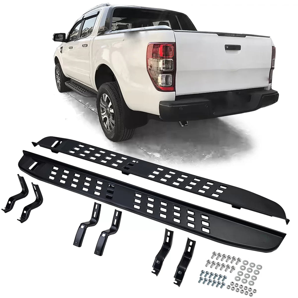 Nero Pedane laterali per Ford Ranger T6 T7 T8 12-23