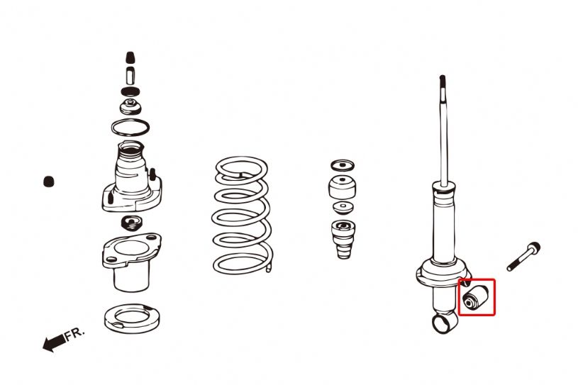 Boccole ammortizzatori posteriori in gomma Hardrace Honda Civic ES EP3 – kit 2 pezzi – foto 2