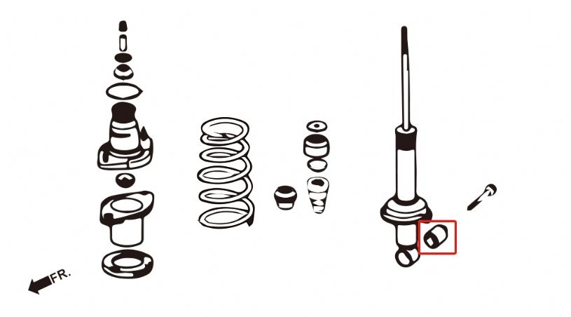 Boccole ammortizzatori posteriori in gomma Hardrace Honda Integra DC5 Acura RSX – kit 2 pezzi – foto 2