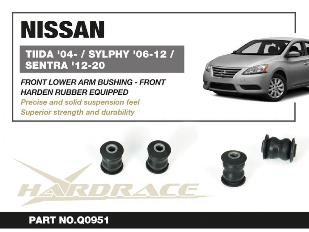 Boccole anteriori per bracci inferiori anteriori Hardrace Nissan Cube Z12 e Micra K12 – 2 pezzi – foto 2