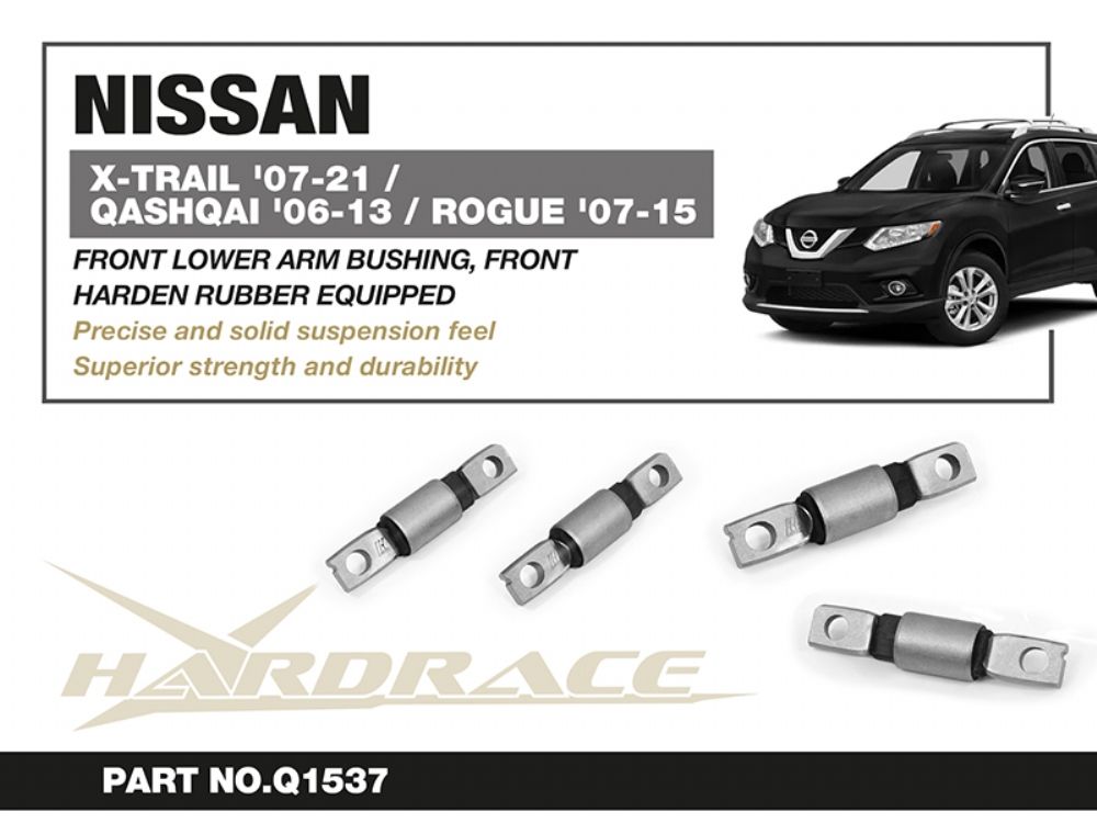 Boccole anteriori per bracci inferiori anteriori Hardrace Nissan Qashqai J10 e X-Trail – kit 2 pezzi – foto 2