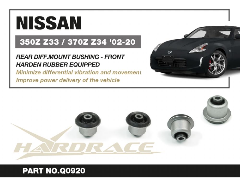 Boccole anteriori supporto differenziale posteriore Hardrace Nissan 350Z, 370Z e Infiniti – 2 pezzi – foto 2
