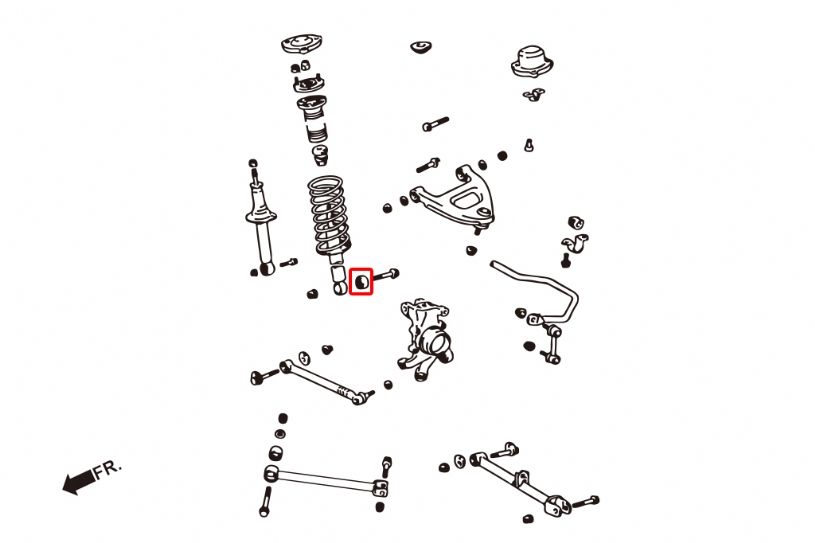 Boccole attacco ammortizzatori posteriori Hardrace Toyota Mark II JZX100 1997–2000 – 2 pezzi – foto 2