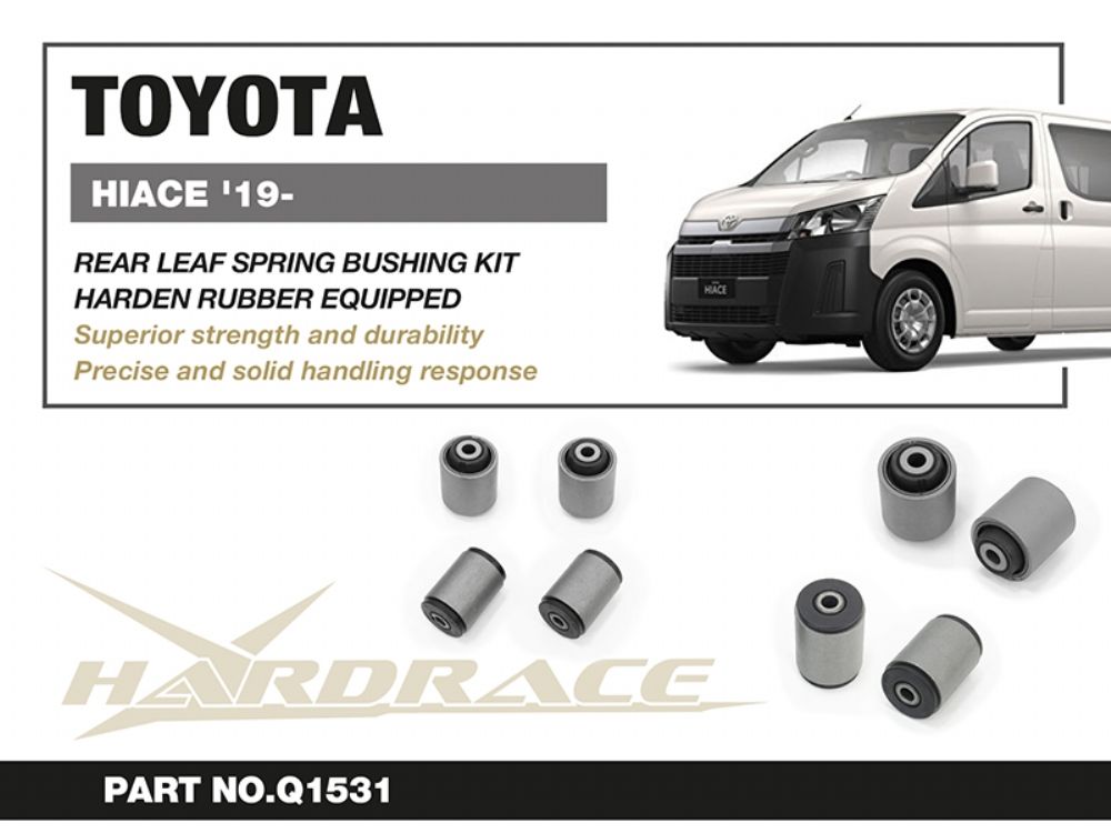 Boccole balestre posteriori Hardrace Toyota Hiace, Granvia e Granace MK6 H300 – 4 pezzi – foto 2