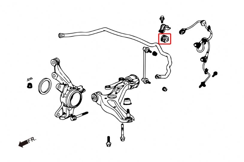 Boccole barra antirollio anteriore 22 mm in termoplastico Hardrace Honda Fit GE Sport USDM – kit 2 pezzi – foto 2