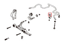 Boccole barra antirollio anteriore in termoplastico Hardrace Honda Civic CR-V 26 mm – kit 2 pezzi – foto 2