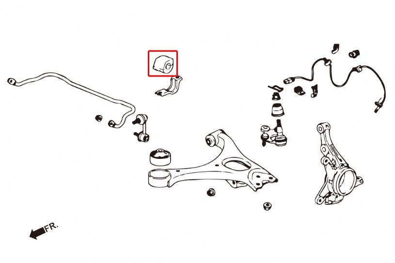 Boccole barra antirollio anteriore in termoplastico Hardrace Honda Civic MK8 FD 24 mm – kit 2 pezzi – foto 2