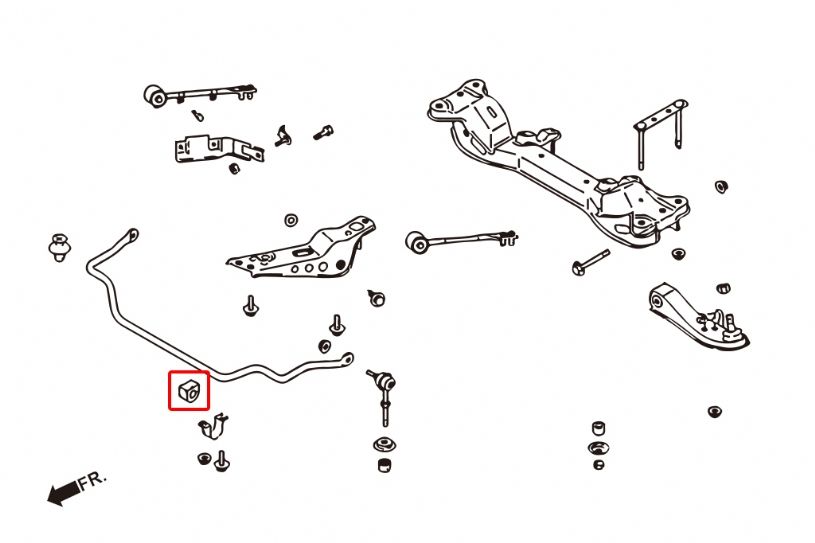 Boccole barra antirollio anteriore TPV Hardrace Nissan Silvia S14 S15 28 mm – kit 2 pezzi – foto 2