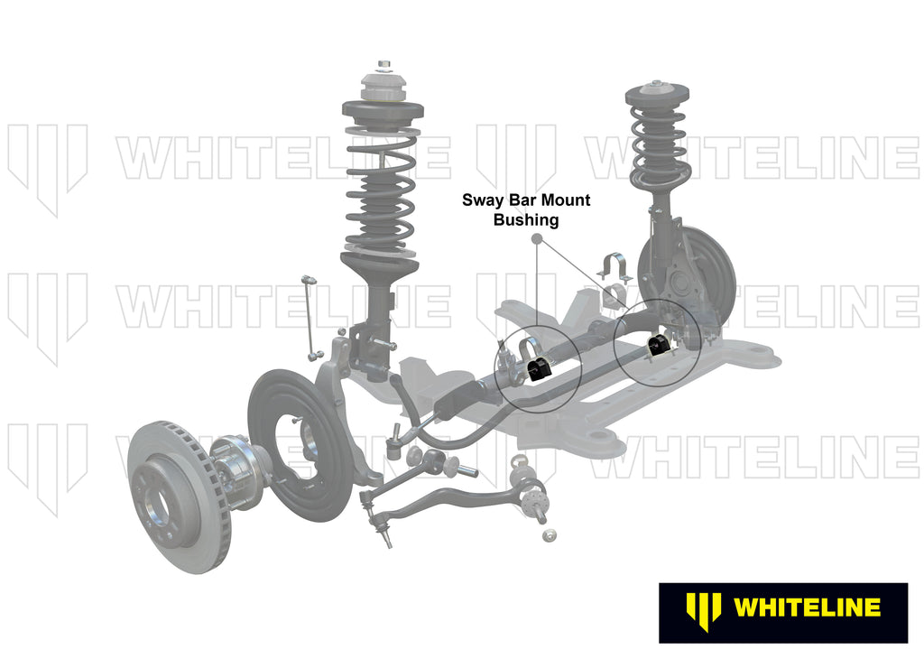 Boccole barra antirollio anteriore Whiteline 22,5 mm per BMW Serie 3, M3 e Z3 E36 — dettaglio 2