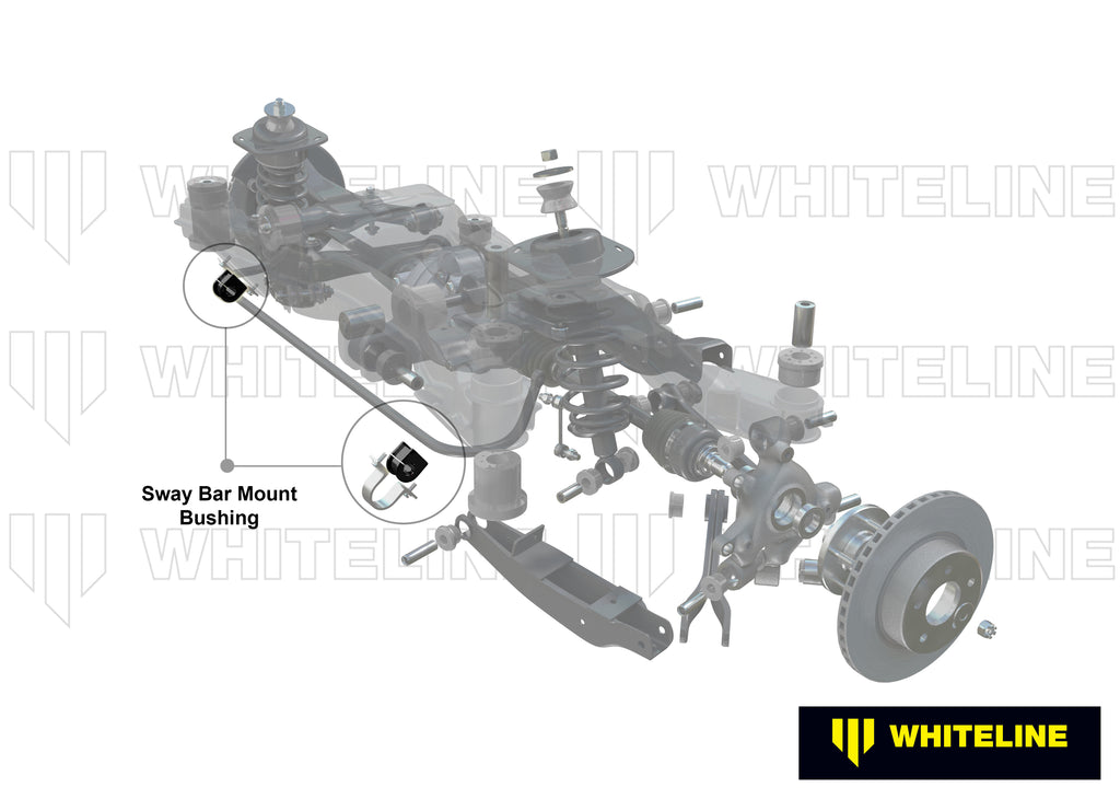 Boccole barra antirollio posteriore Whiteline 16 mm per Audi A4/S4 B5/B6 e RS4 B5 — dettaglio 1