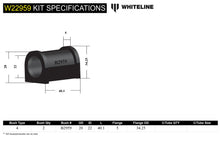 Boccole barra antirollio posteriore Whiteline 22 mm per Mitsubishi Lancer EVO 7, 8 e 9 — dettaglio 4