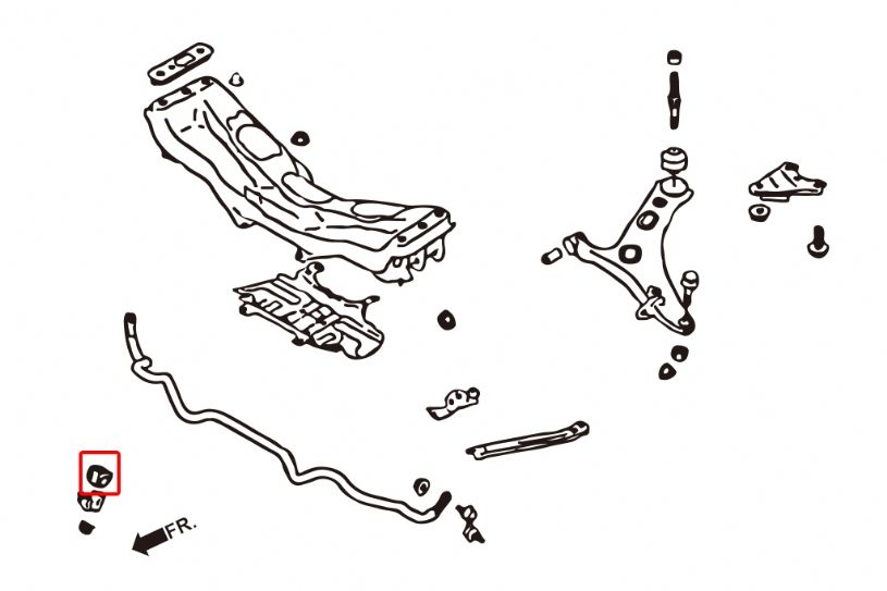 Boccole barra stabilizzatrice anteriore 25,4 mm Hardrace Scion FR-S, Subaru BRZ e Toyota 86 e GR86 – 2 pezzi – foto 2