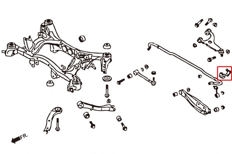 Boccole barra stabilizzatrice posteriore 19 mm Hardrace Scion, Subaru e Toyota – 2 pezzi – foto 2