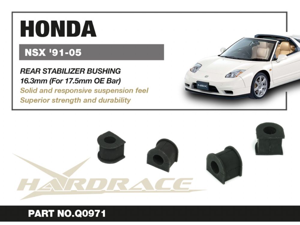 Boccole barra stabilizzatrice posteriore Hardrace Honda e Acura NSX – barra originale 17,5 mm – 2 pezzi – foto 2