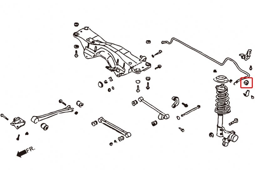 Boccole barra stabilizzatrice posteriore Hardrace Subaru Impreza, Forester e Legacy e Outback – 21 mm – 2 pezzi – foto 2