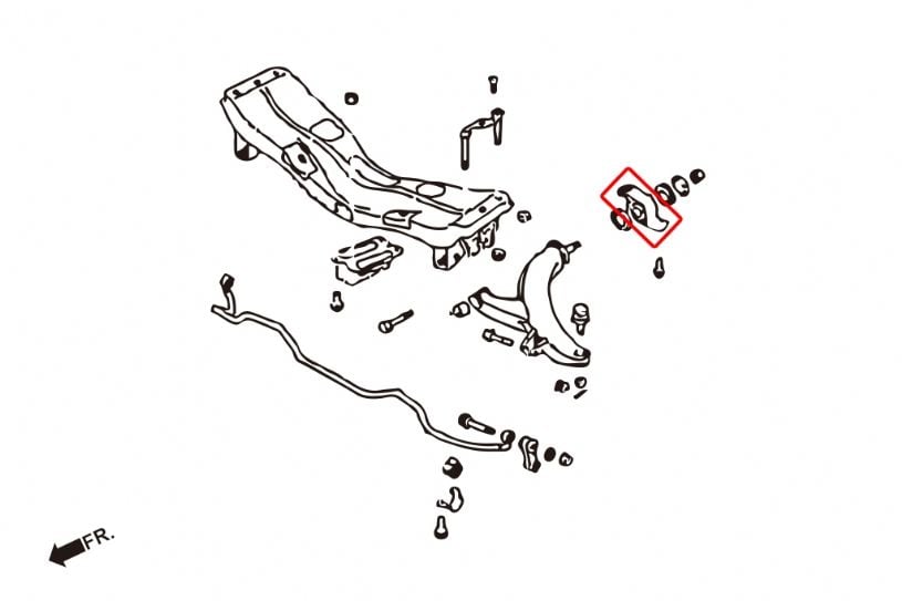 Boccole bracci inferiori anteriori, grandi Hardrace Subaru Impreza MK1 e Legacy MK2 – kit 2 pezzi – foto 2