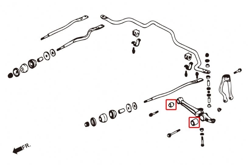 Boccole bracci inferiori anteriori Hardrace Honda Accord MK5 e MK6 – kit 4 pezzi – foto 2