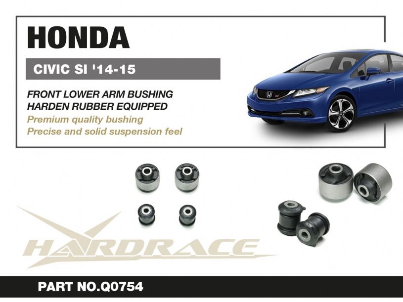 Boccole bracci inferiori anteriori Hardrace Honda Civic MK9 Si FG e FB 2014–2015 – 4 pezzi – foto 2