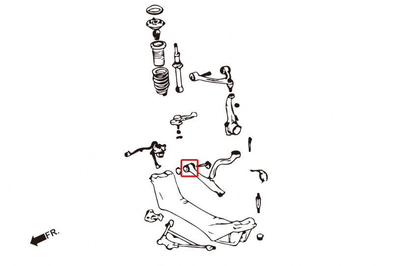 Boccole bracci inferiori anteriori Hardrace Lexus GS, SC e Toyota Aristo – kit 2 pezzi – foto 2