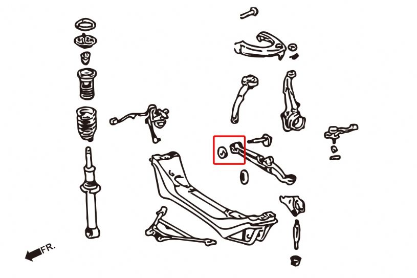 Boccole bracci inferiori anteriori Hardrace Lexus IS MK1 e Toyota Altezza – kit 2 pezzi – foto 4