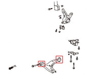 Boccole bracci inferiori anteriori in gomma Hardrace Toyota Corolla MK8 E110 – kit 4 pezzi – foto 2