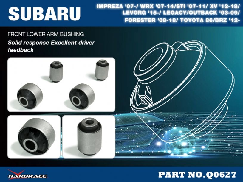 Boccole bracci inferiori anteriori per uso stradale Hardrace Scion, Subaru e Toyota – 4 pezzi – foto 2