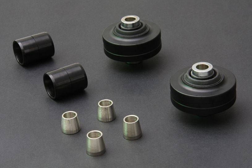Boccole bracci inferiori anteriori sferiche Hardrace Mitsubishi Lancer EVO 7–9 – kit 4 pezzi – foto 1