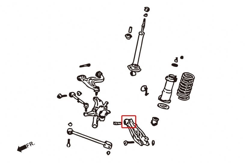Boccole bracci inferiori posteriori Hardrace Lexus e Toyota – kit 2 pezzi – foto 2