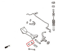 Boccole bracci inferiori posteriori in gomma Hardrace Mitsubishi Eclipse MK2 MK3 e Galant MK8 – kit 2 pezzi – foto 2