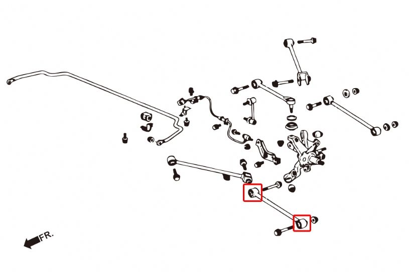 Boccole bracci inferiori posteriori lato anteriore Hardrace Honda Accord MK6 – kit 4 pezzi – foto 2