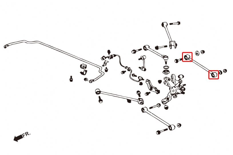 Boccole bracci inferiori posteriori lato posteriore Hardrace Honda Accord – kit 4 pezzi – foto 2
