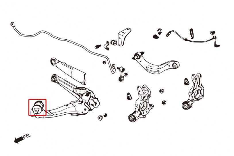 Boccole bracci longitudinali posteriori in gomma Hardrace Honda Civic MK8 MK9 – kit 2 pezzi – foto 2