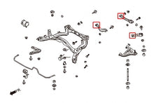 Boccole bracci posteriori in gomma Hardrace Nissan Silvia e Skyline – kit 6 pezzi – foto 2
