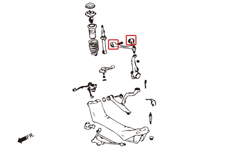 Boccole bracci superiori anteriori Hardrace Lexus GS, SC e Toyota Aristo – kit 4 pezzi – foto 2