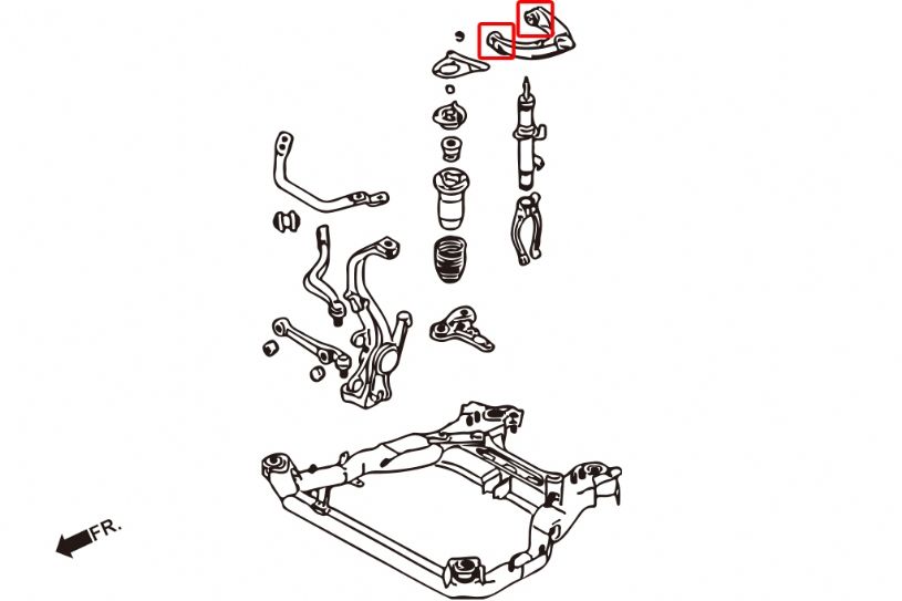 Boccole bracci superiori anteriori Hardrace Mazda 6 MK1 – kit 4 pezzi – foto 2