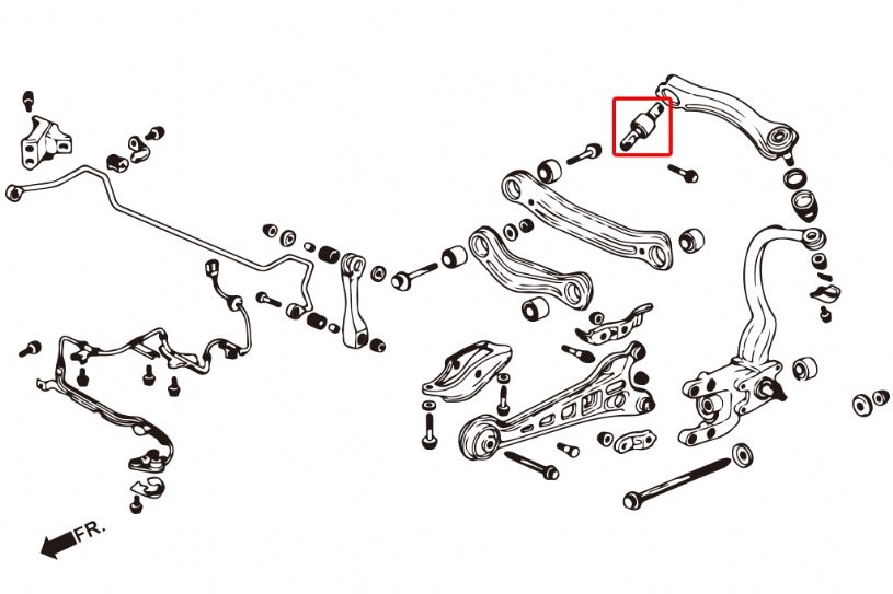 Boccole bracci superiori posteriori Hardrace Honda Accord – kit 2 pezzi – foto 2